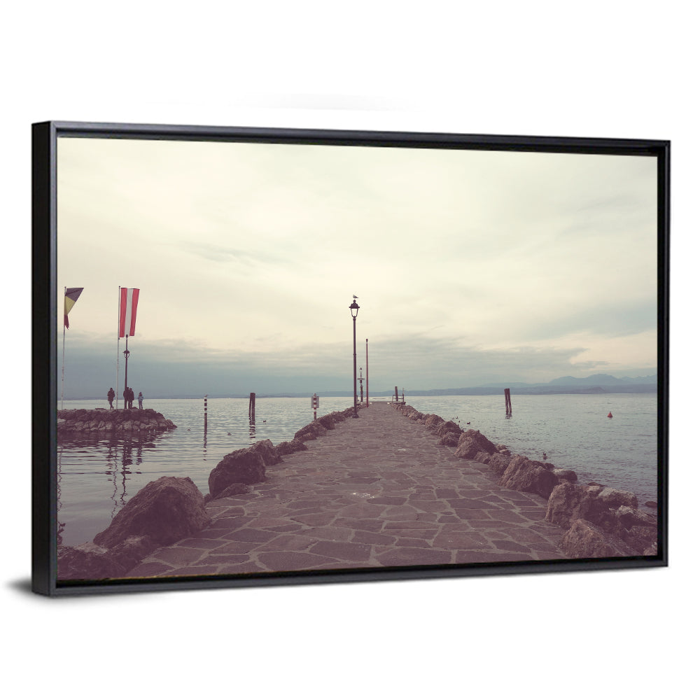 Stone Pier at Lake Garda Wall Art