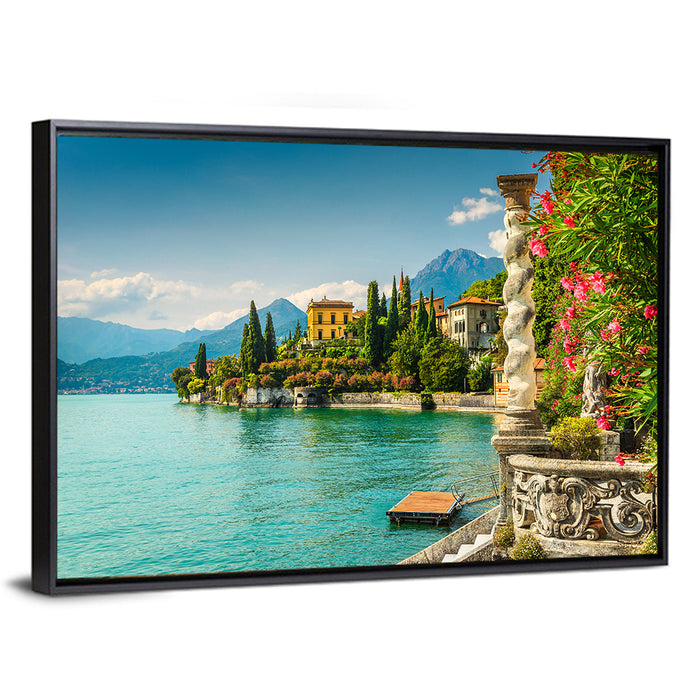 Villa Monastero View, Lake Como Wall Art as a framed canvas