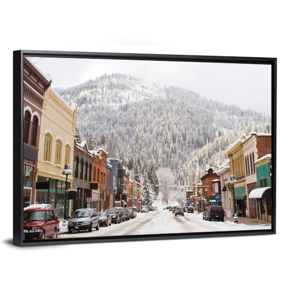 Snow Covered Mountain Main Street Wall Art