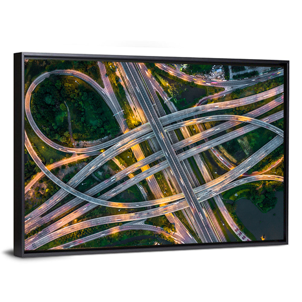 Expressway Junction at Dusk Wall Art