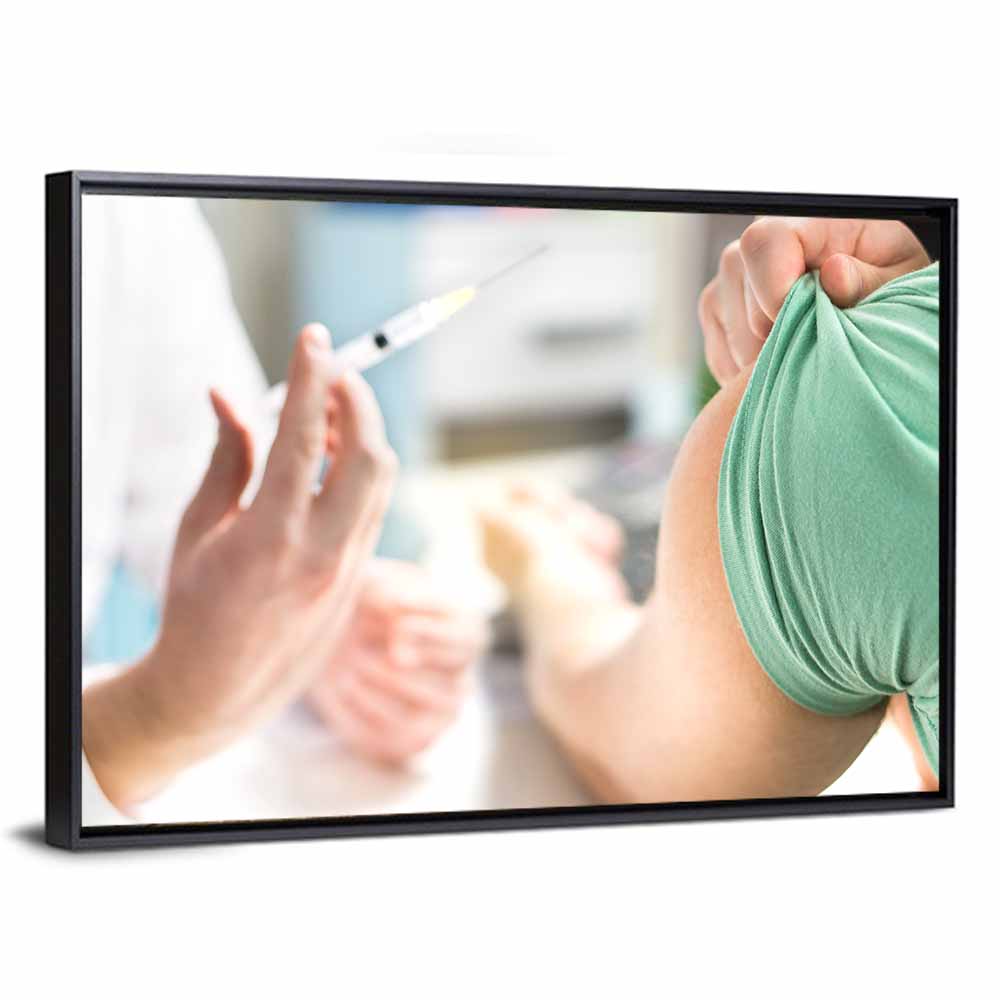 Influenza Vaccination Close-up Wall Art