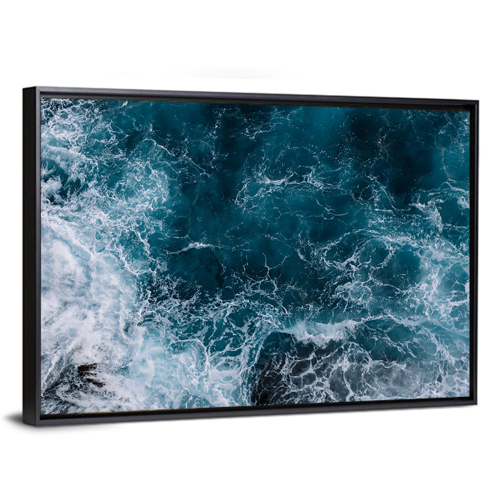 Aerial Swirling Ocean Waves Wall Art