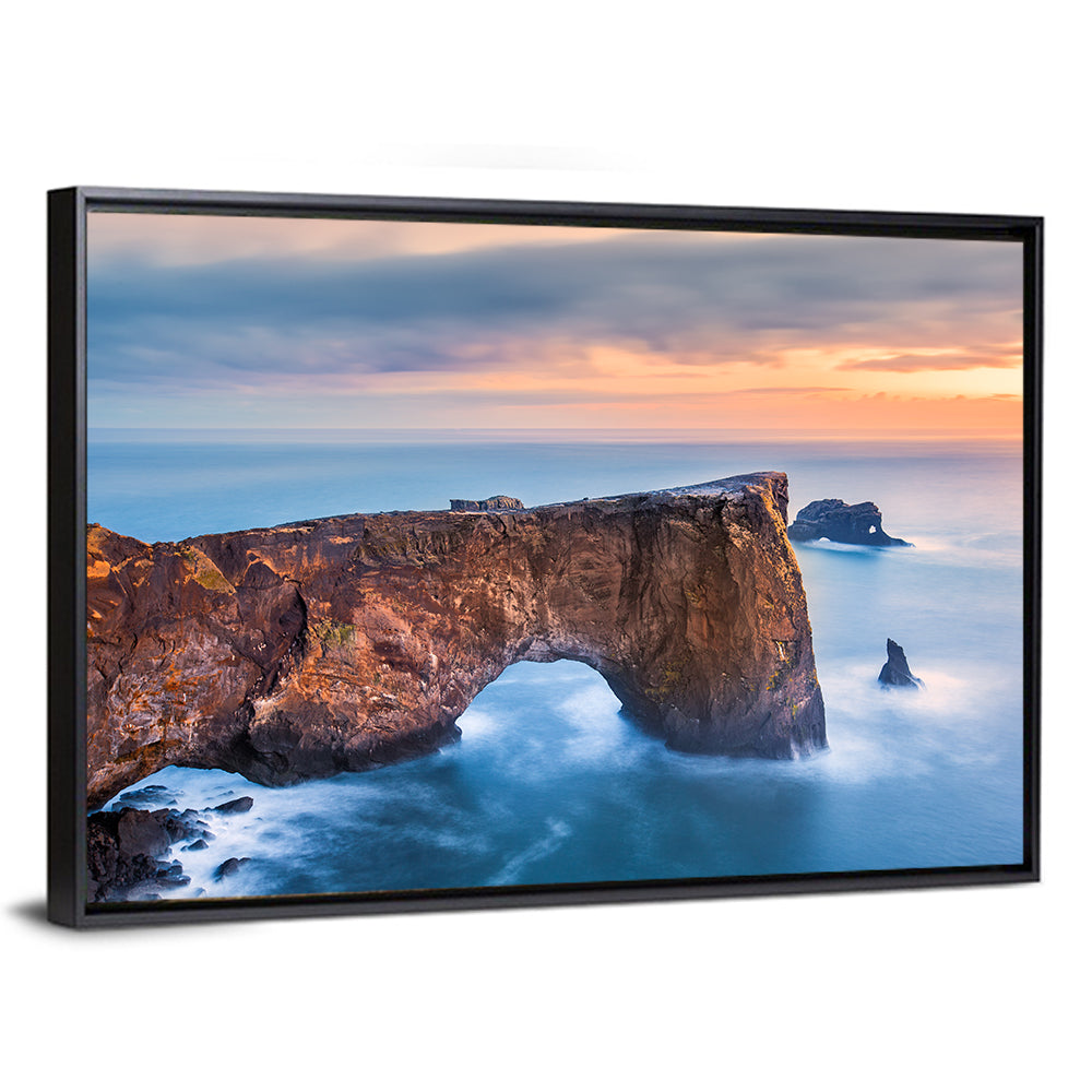Dyrhólaey Sea Arch at Sunset Wall Art