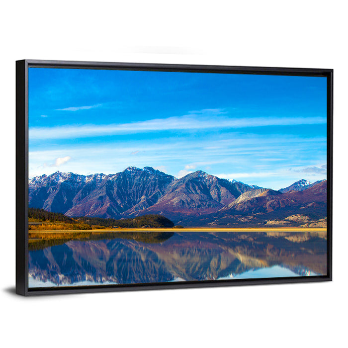 Kluane Lake Reflections Wall Art as a framed canvas
