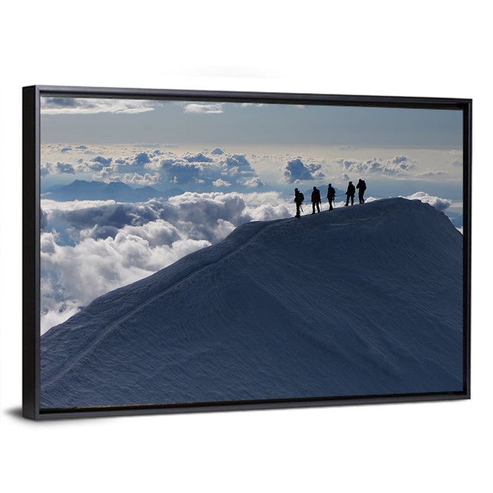 Above the Clouds Wall Art as a framed canvas
