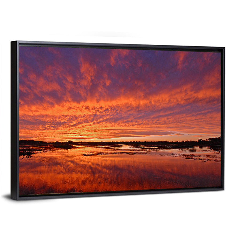 Louisiana Wetland Sunset Wall Art