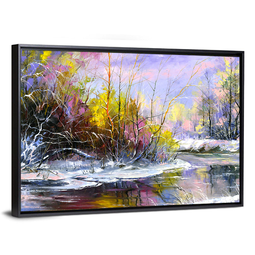 Snowy River with Purple Reflections Wall Art