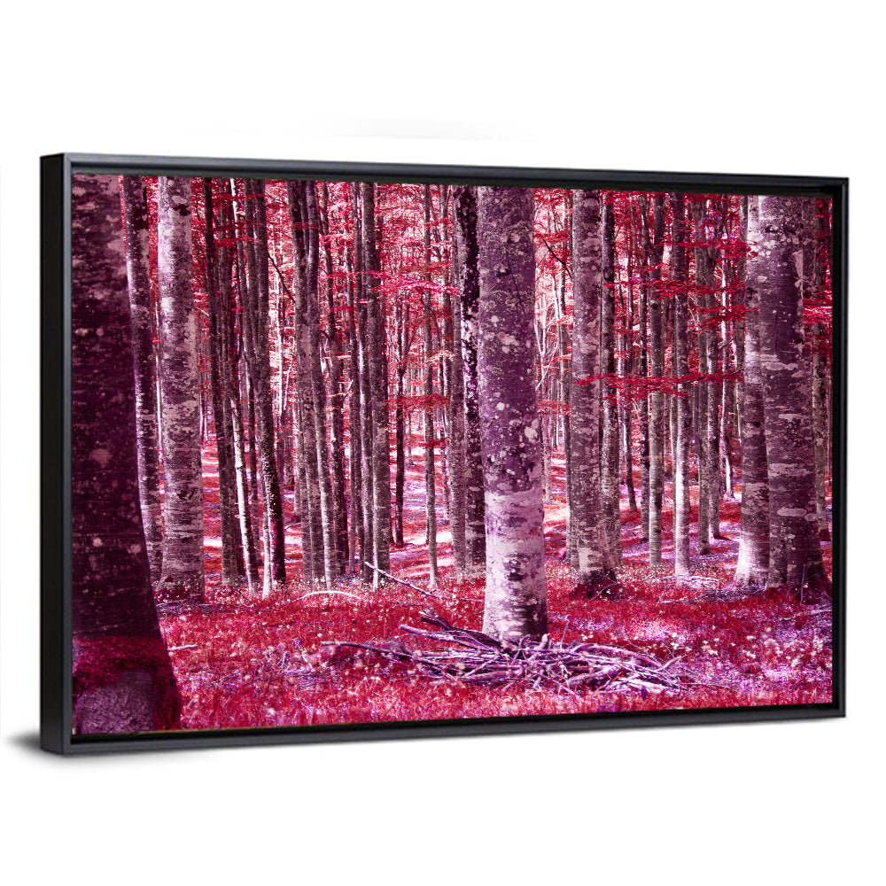 Crimson Woodland Wall Art