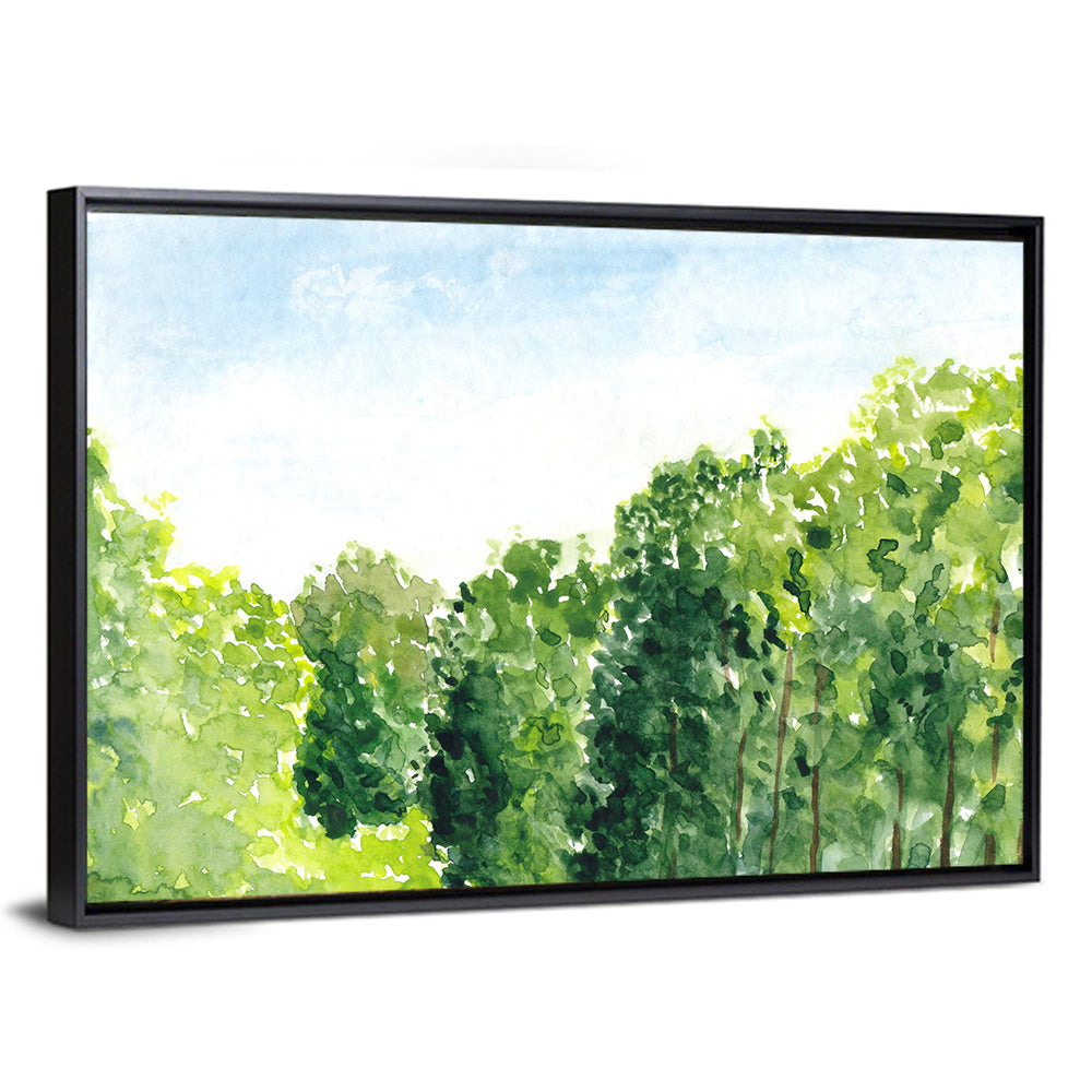 Summer Canopy Watercolor Illustration Wall Art