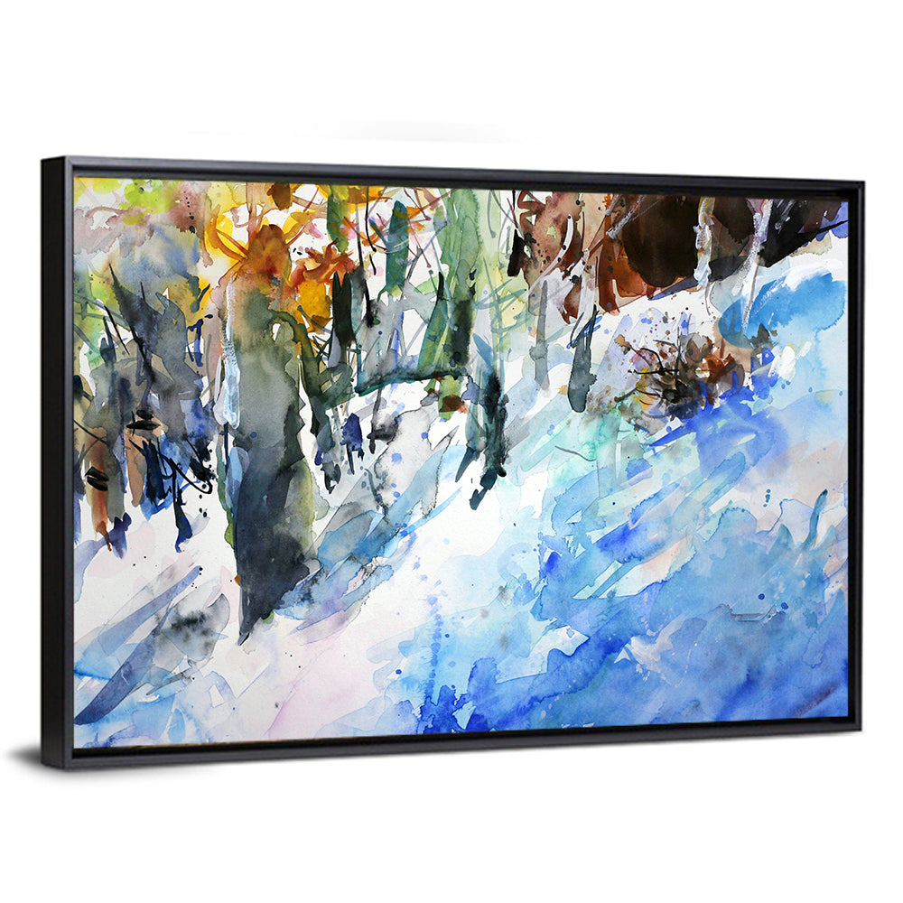 Winter Forest Watercolor Study Wall Art