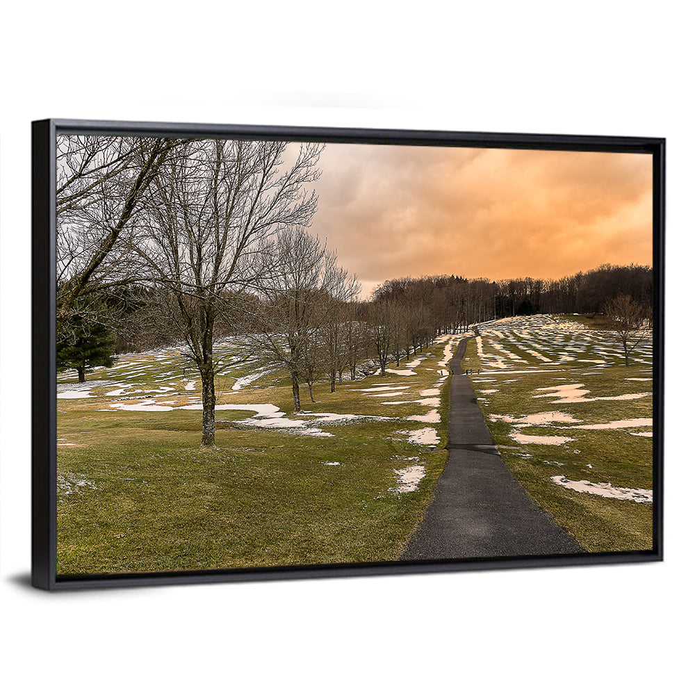 Roscoe Conkling Park Winter Path Wall Art