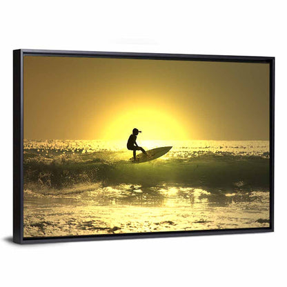 Surfer at Sunset Wall Art