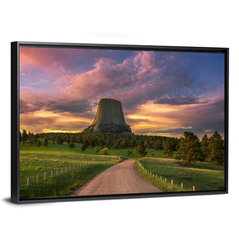 Devils Tower at Sunset Wall Art
