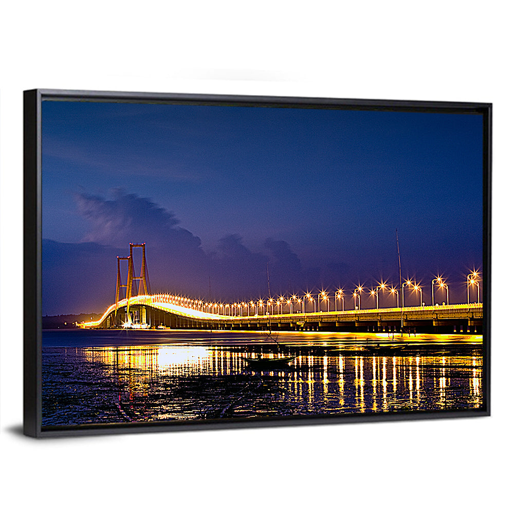 Suramadu Bridge at Dusk Wall Art