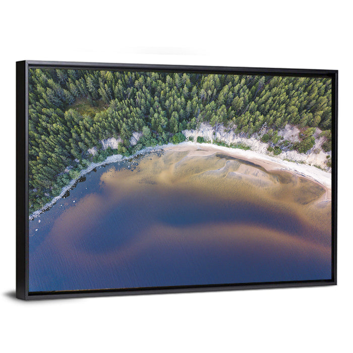 Lake Onega Shoreline Wall Art as a framed canvas