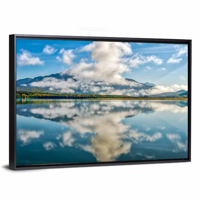Skilak Lake Reflection Wall Art as a framed canvas