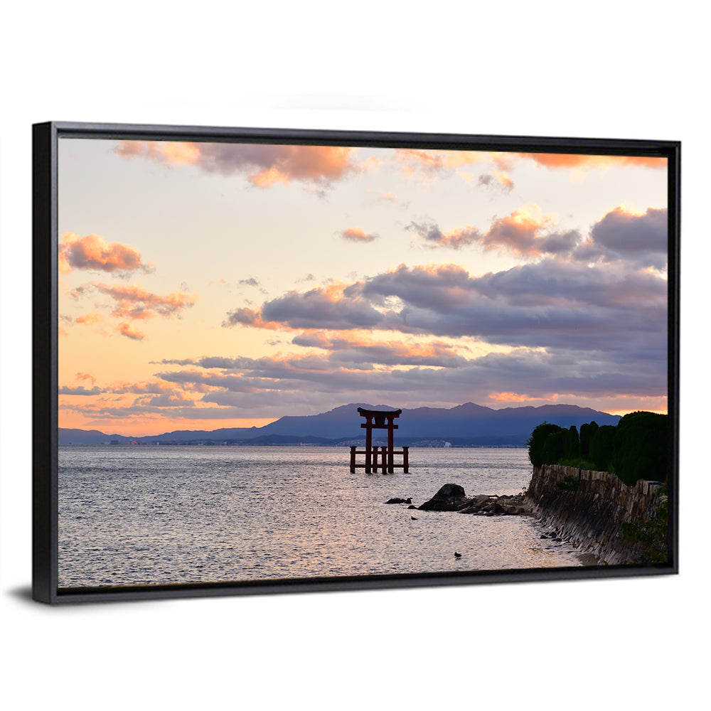 Itsukushima Torii Gate Sunset Wall Art