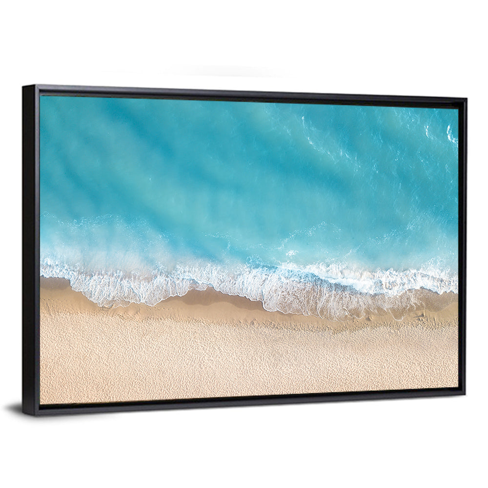 Top-down Turquoise Beachscape Wall Art