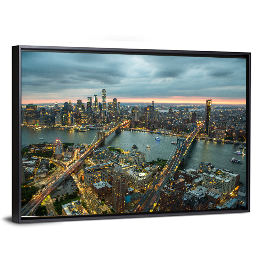New York Twilight Cityscape Wall Art