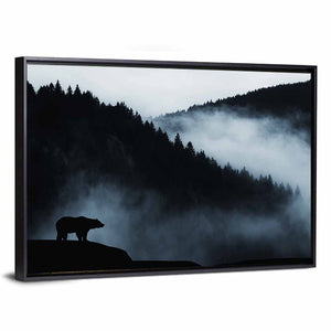 Bear On Cliff Wall Art