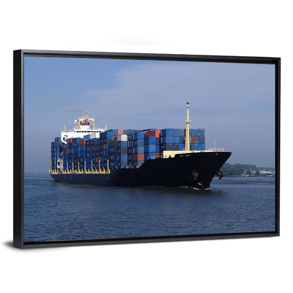 Container Ship in Motion Wall Art