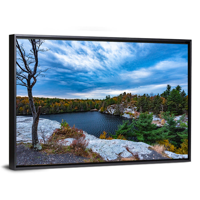 Lake Minnewaska Vista Wall Art as a framed canvas