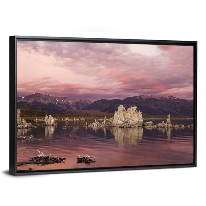 Mono Lake Sunset, Owens Valley Wall Art as a framed canvas
