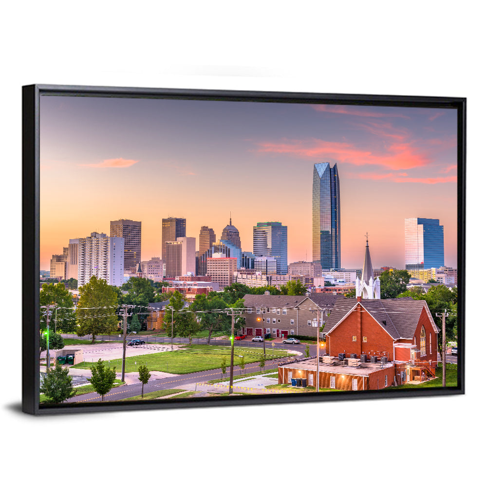 Oklahoma City Golden Hour Skyline Wall Art