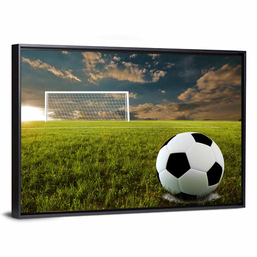 Soccer Ball in Stadium Wall Art