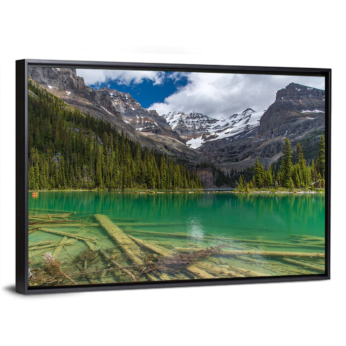 Lake O'hara Reflection Wall Art as a framed canvas