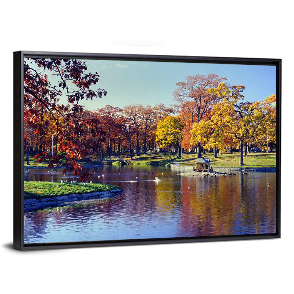 Deering Oaks Autumn Pond Wall Art