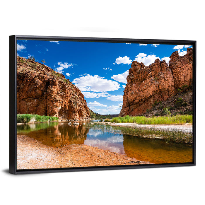 Glen Helen Gorge Wall Art as a framed canvas