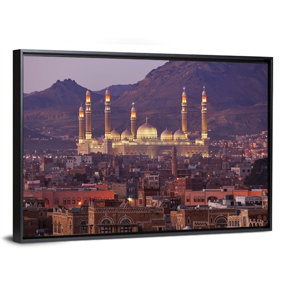 Al-saleh Mosque at Dusk Wall Art