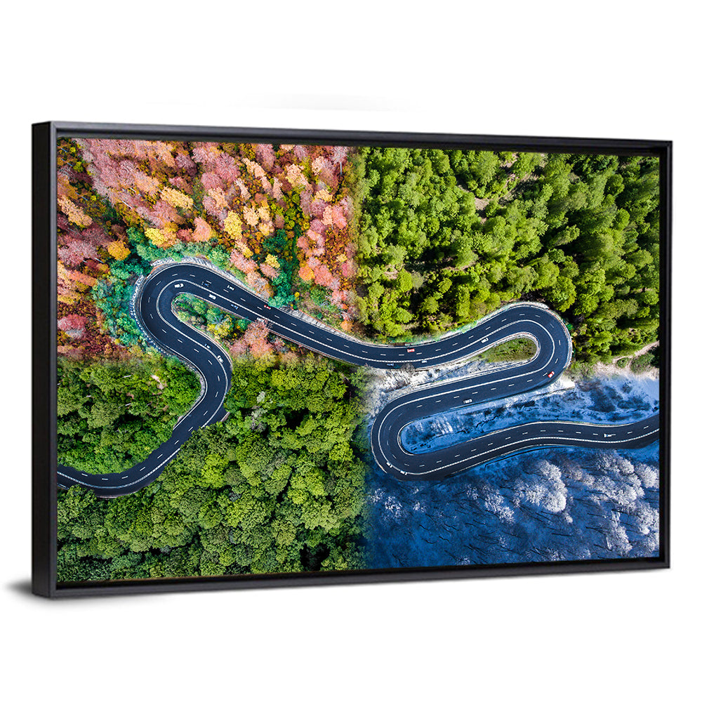 Four Seasons Winding Road Wall Art