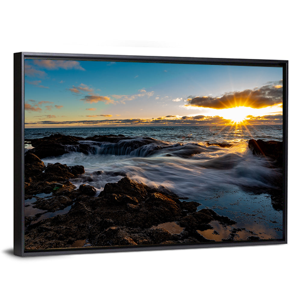 Thor's Well Sunset, Oregon Coast Wall Art