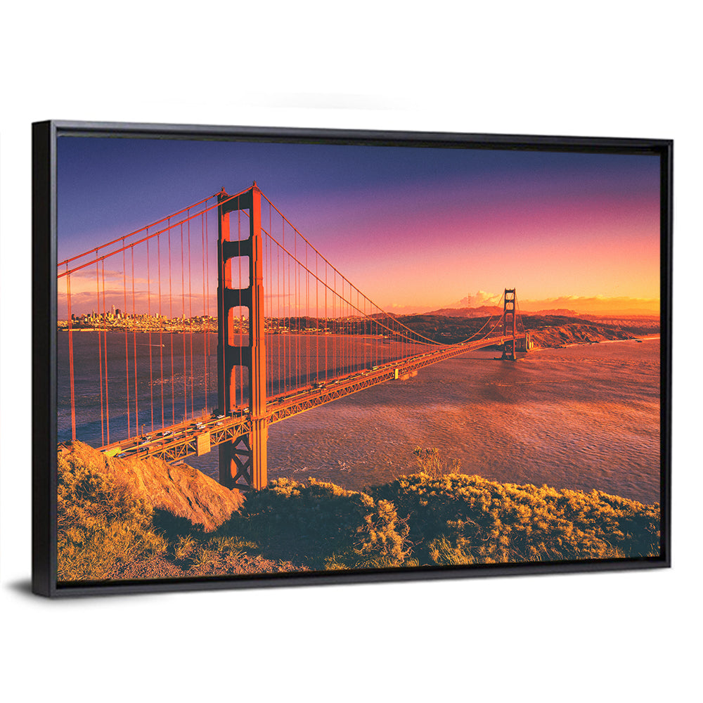 Golden Gate Bridge at Sunset Wall Art