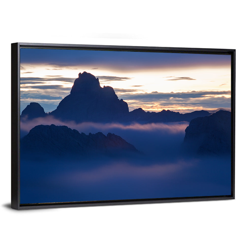 Dolomites Sunrise Silhouette Wall Art