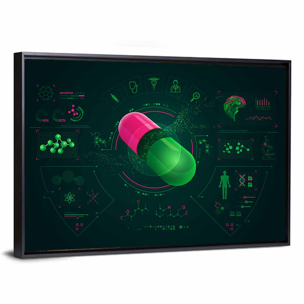 Pharmaceutical Analysis Interface Wall Art