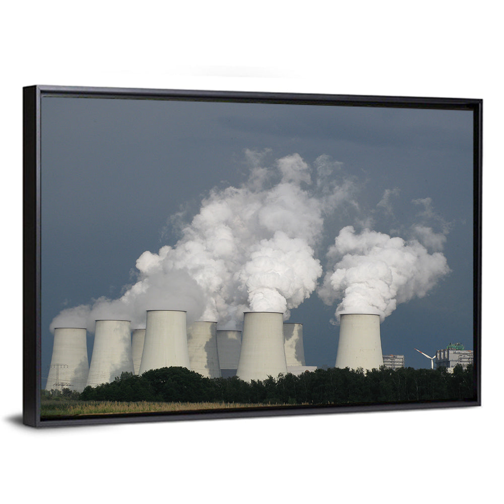 Cooling Towers at Coal Power Plant Wall Art