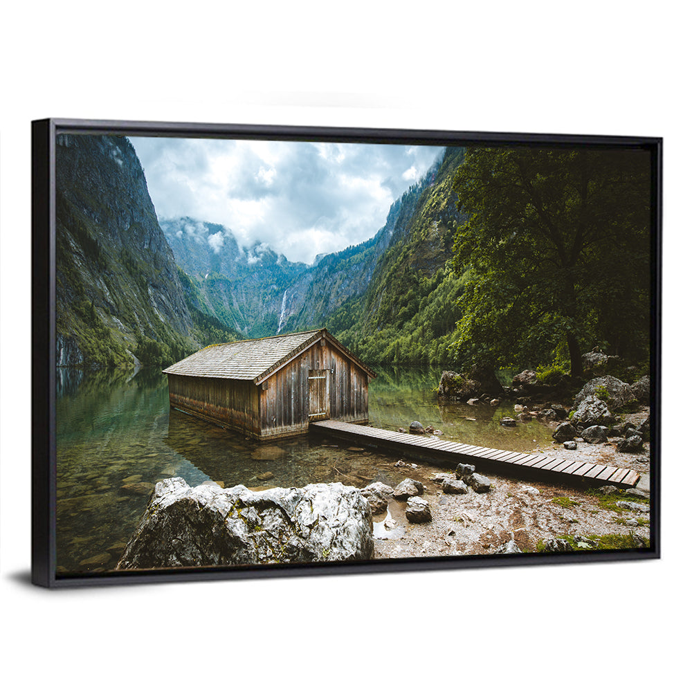 Cabin on Lake Obersee Wall Art