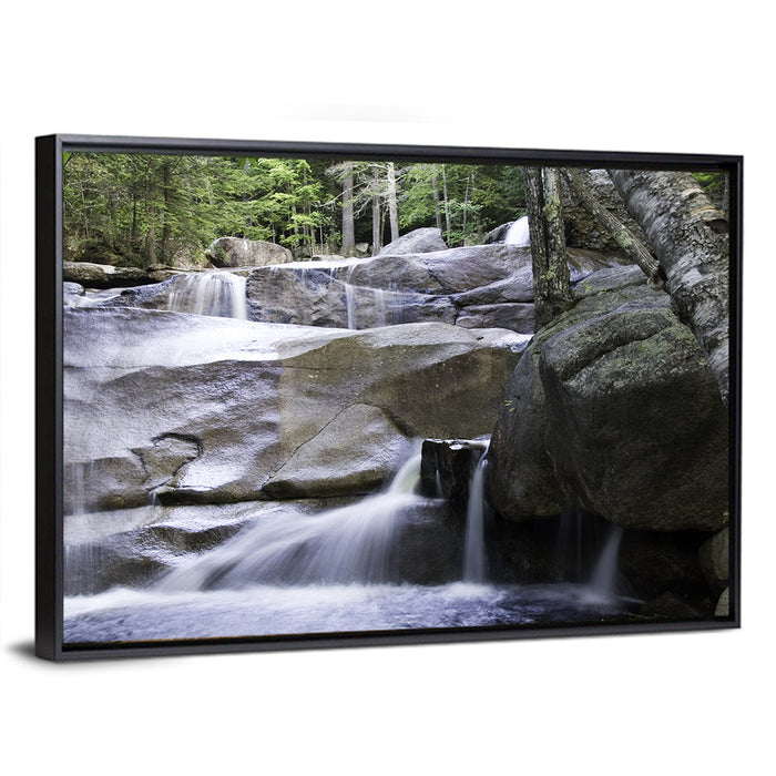 Diana's Baths Waterfall Wall Art as a framed canvas