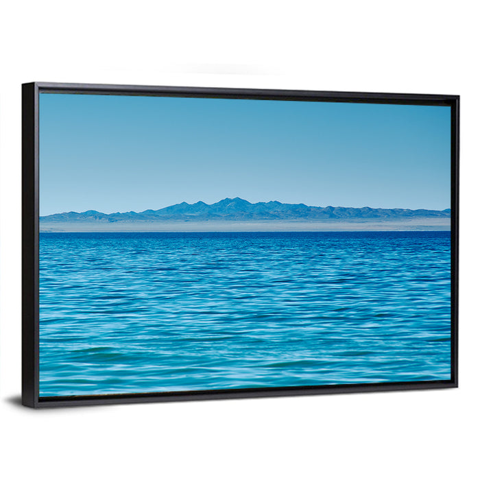 Khyargas Nuur Lake Wall Art as a framed canvas