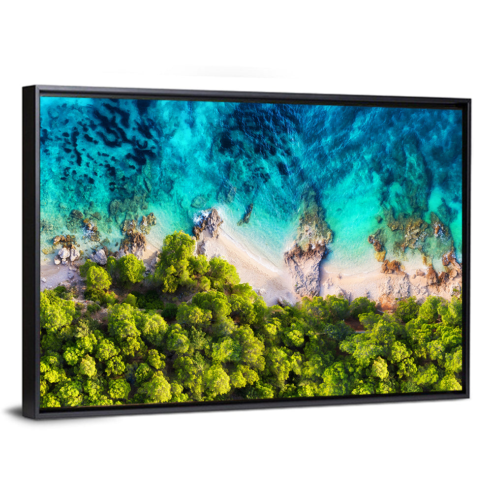 Croatian Turquoise Coastline Wall Art