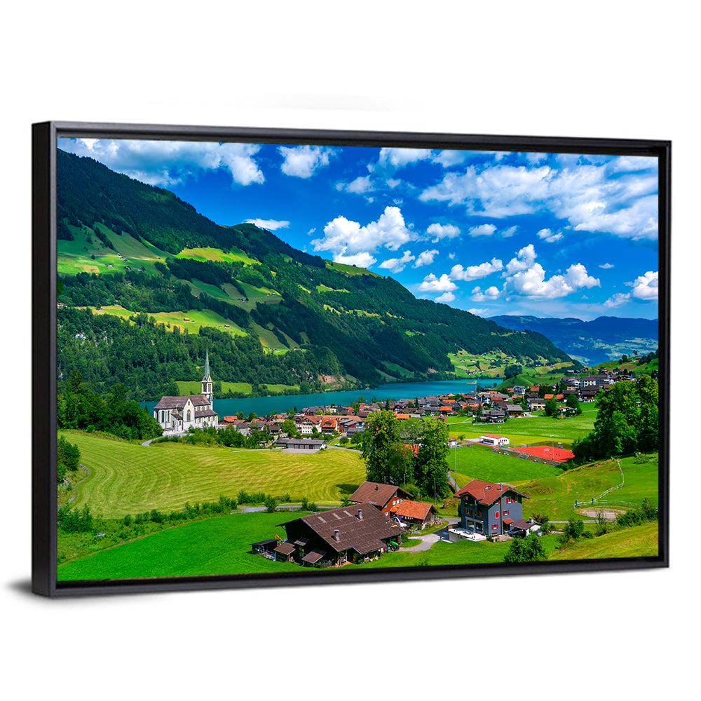 Lungern Village Panorama Wall Art