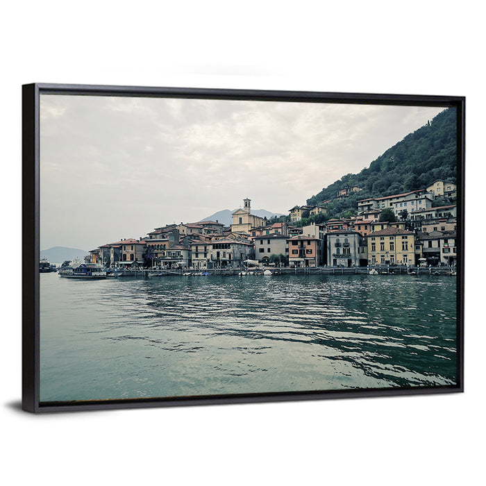 Varenna Harbor, Lake Como Wall Art as a framed canvas