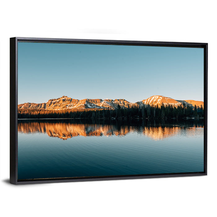 Mirror Lake Reflection, Uinta Mountains Wall Art as a framed canvas
