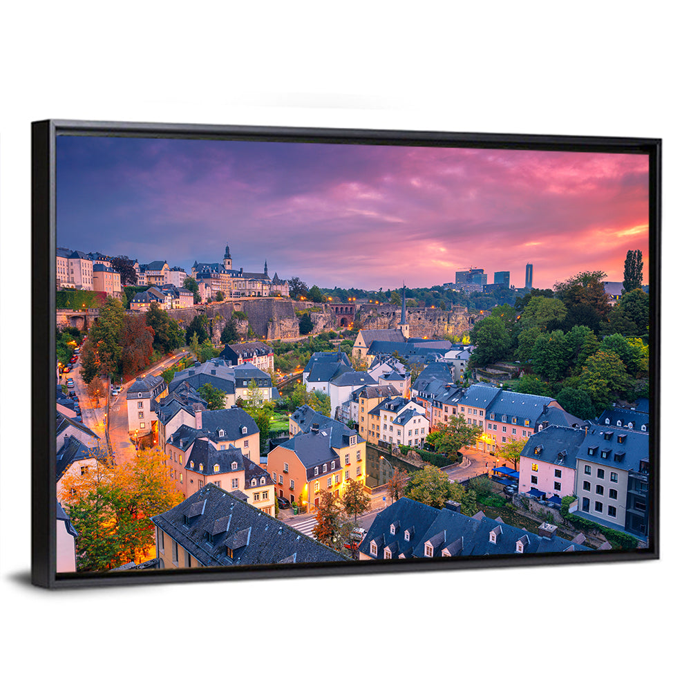 Luxembourg Grund at Dusk Wall Art
