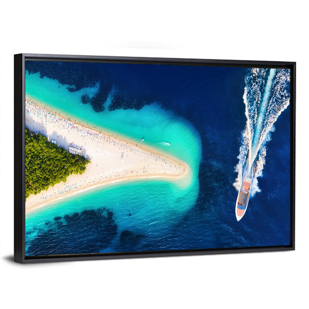 Zlatni Rat Beach Aerial, Bol Croatia Wall Art