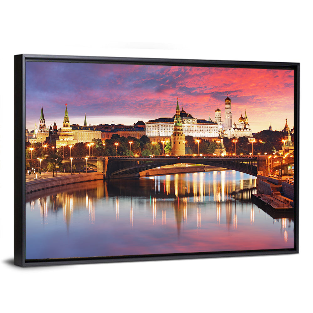 Moscow Kremlin Skyline at Twilight Wall Art