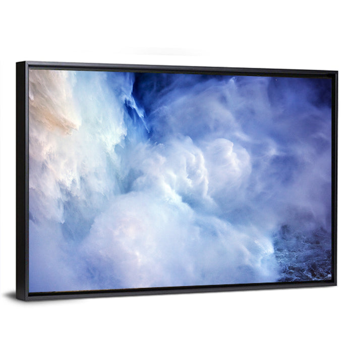 Snoqualme Falls Wall Art as a framed canvas